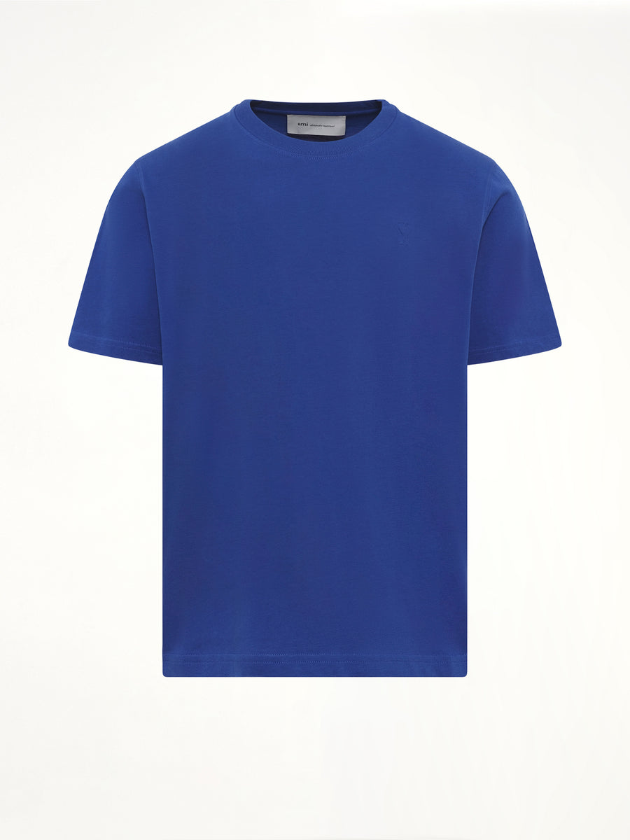 Embossed Ami De Coeur T-Shirt in Royal Blue