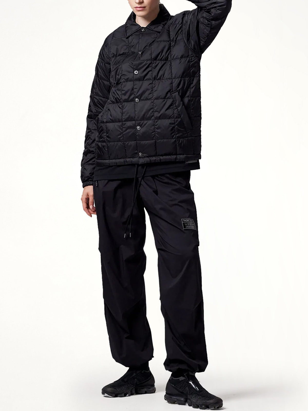 Down Coach Jacket in Black
