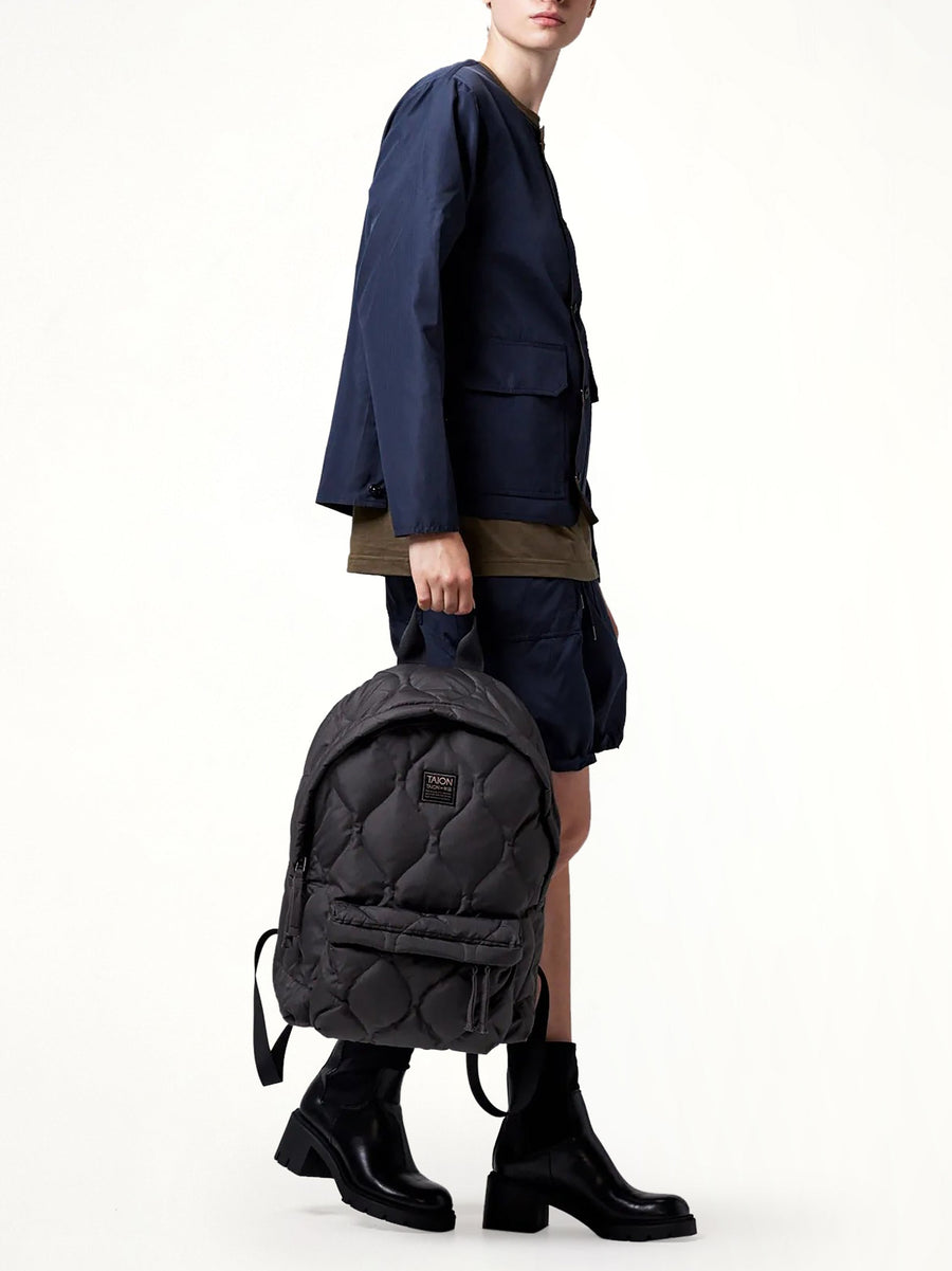 Military Down Backpack in Black
