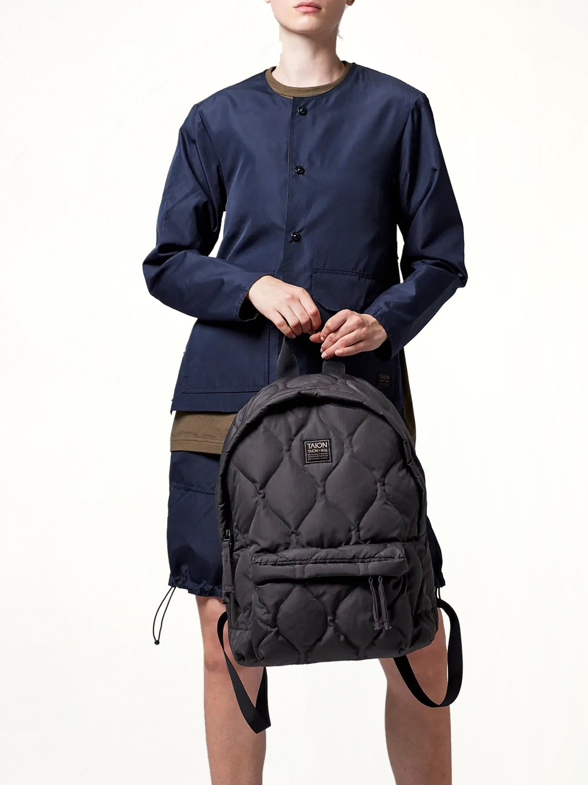 Military Down Backpack in Black