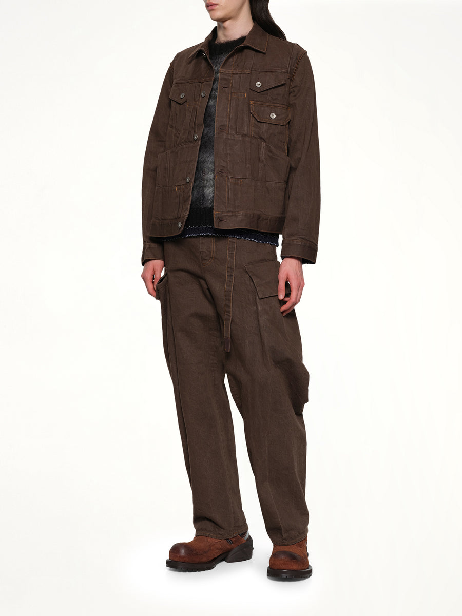 Denim Jacket in Brown
