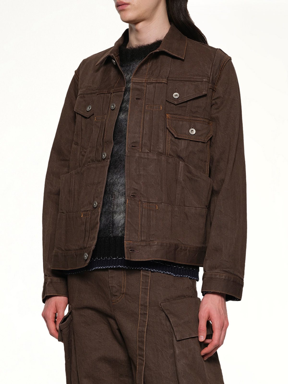 Denim Jacket in Brown