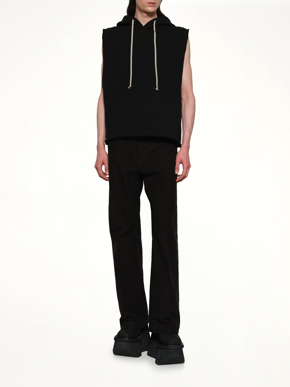Knit Hooded Tunic in Black