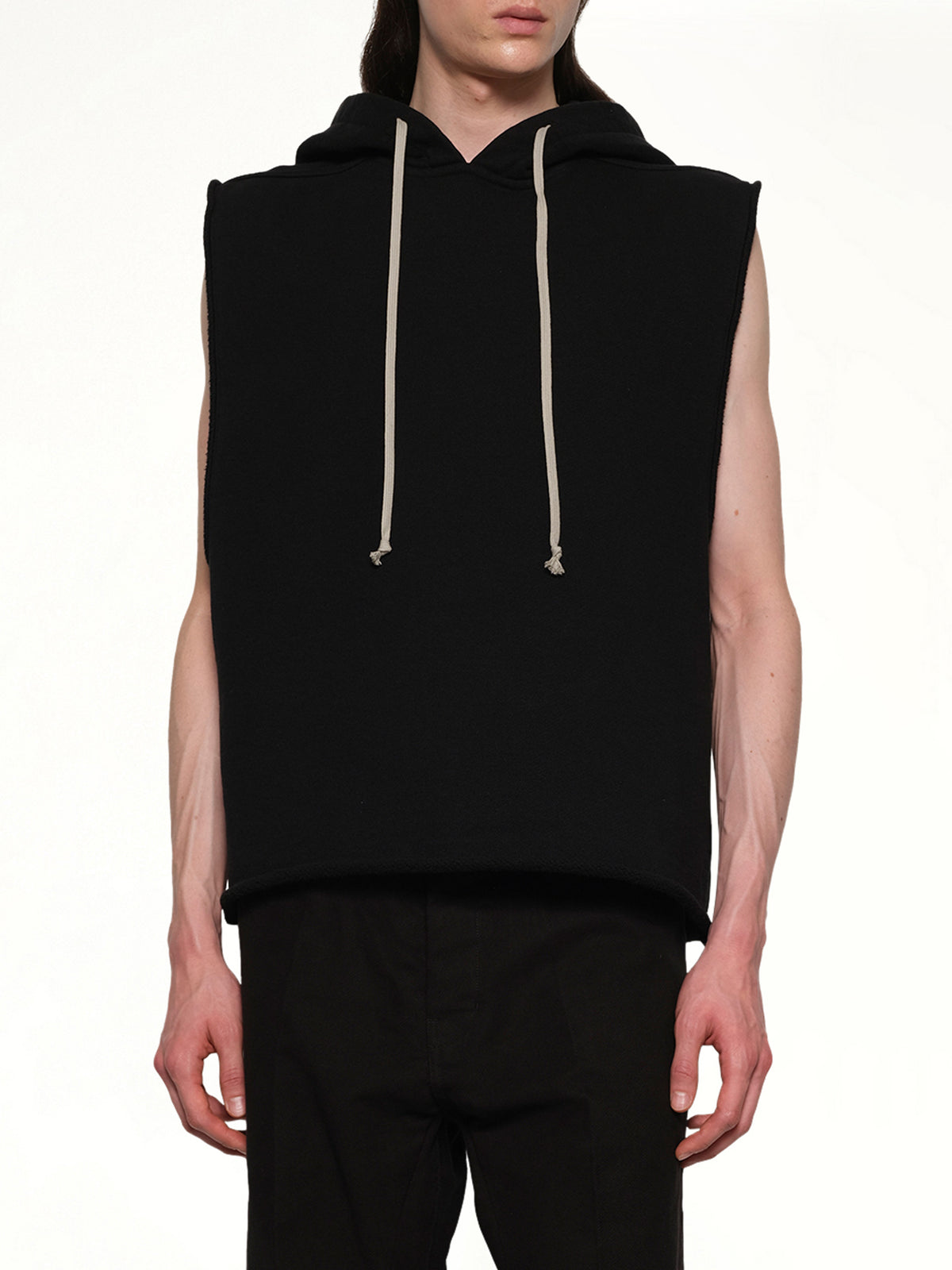 Knit Hooded Tunic in Black