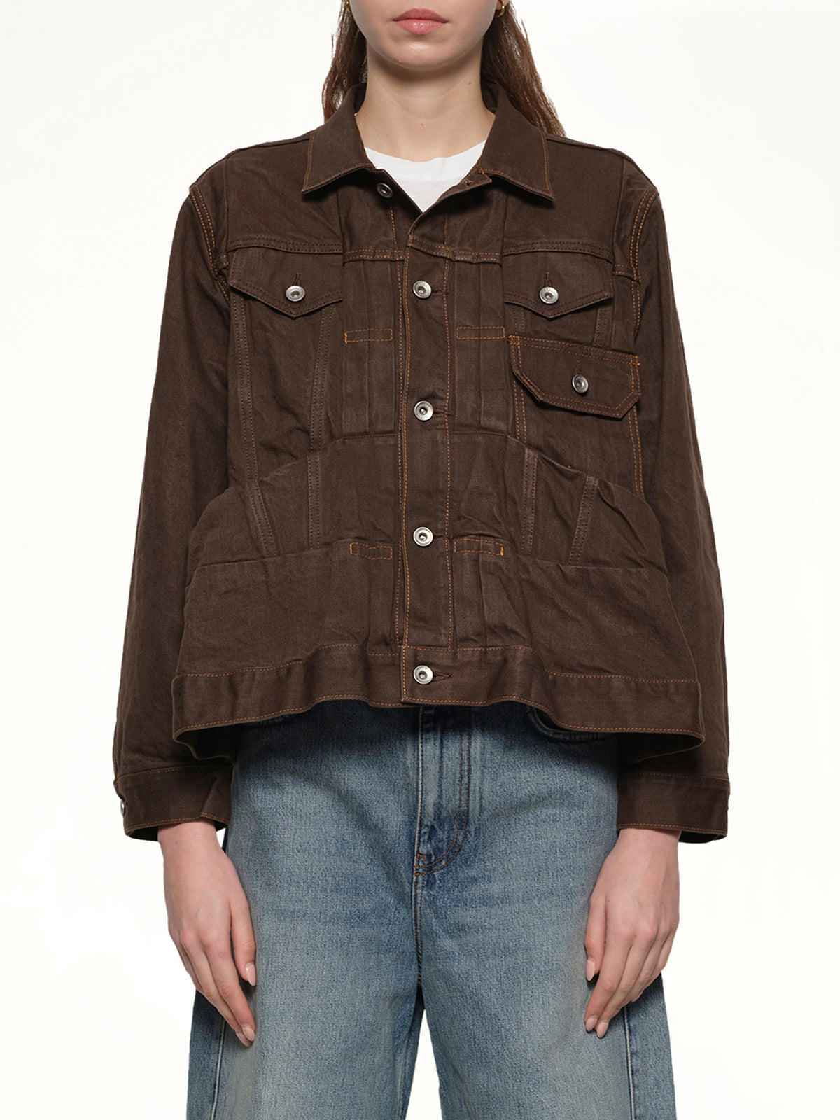 Denim Jacket in Brown