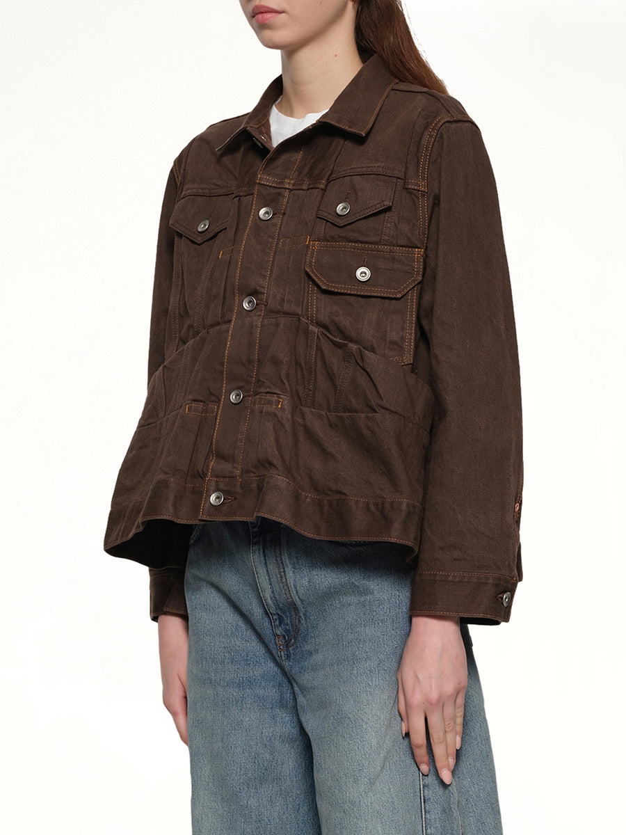 Denim Jacket in Brown