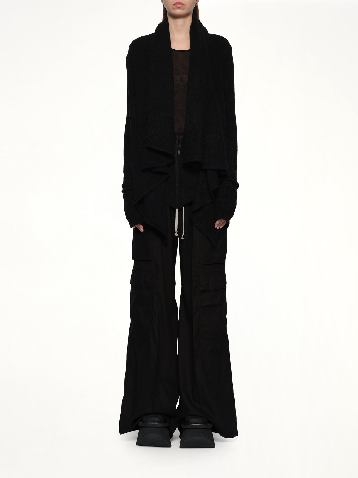 Hooded Medium Wrap in Black