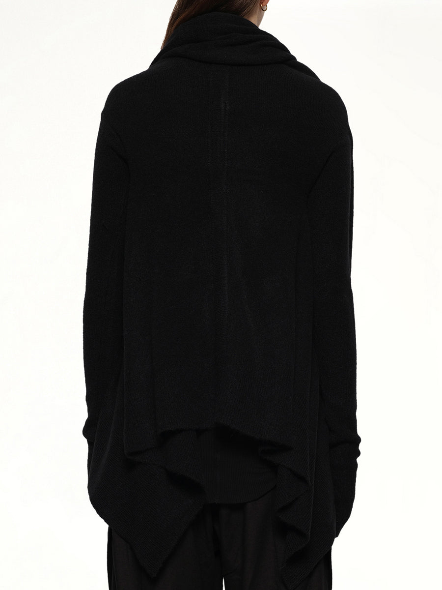 Hooded Medium Wrap in Black