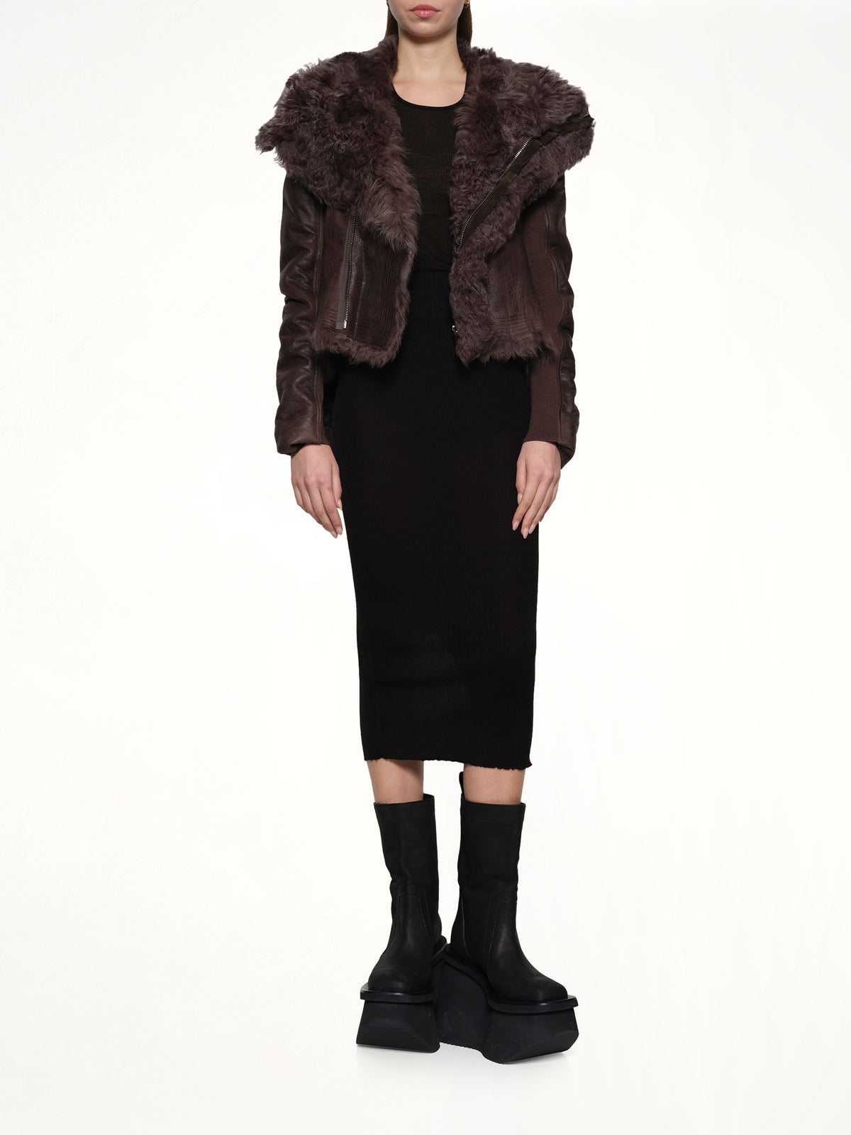 Calf Skirt Motivo in Black