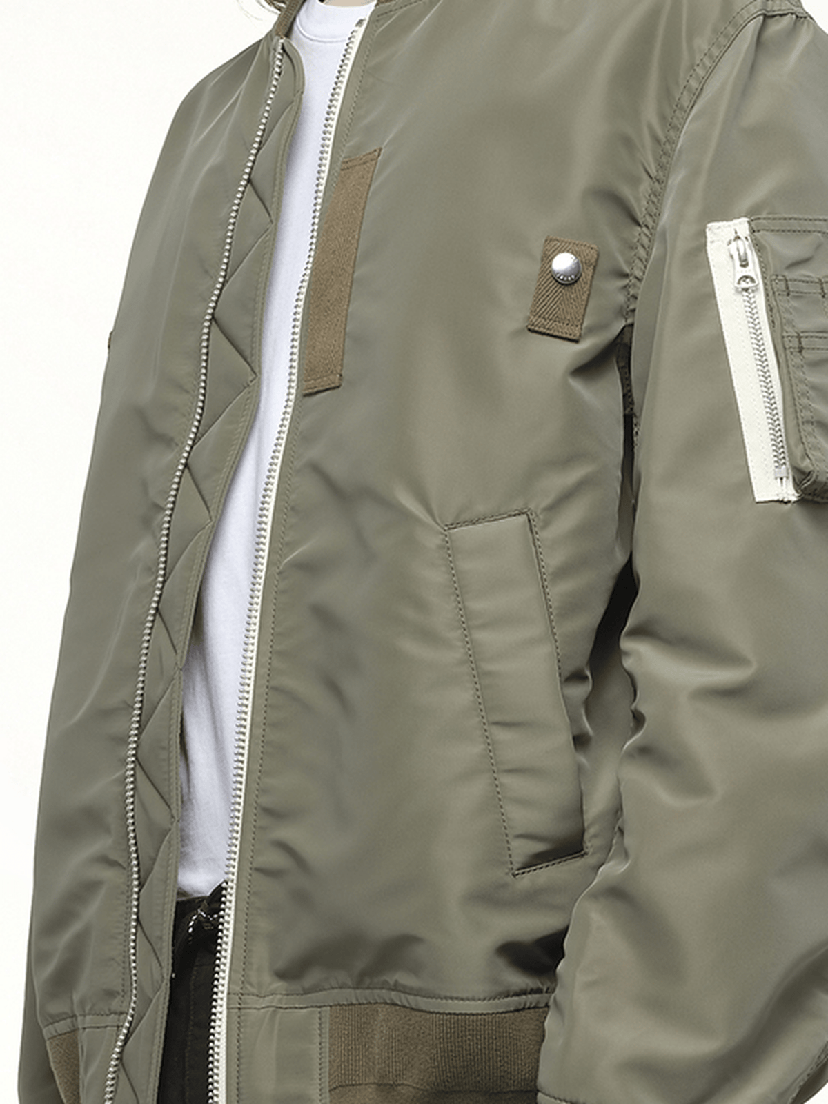 Nylon Twill Blouson in Khaki