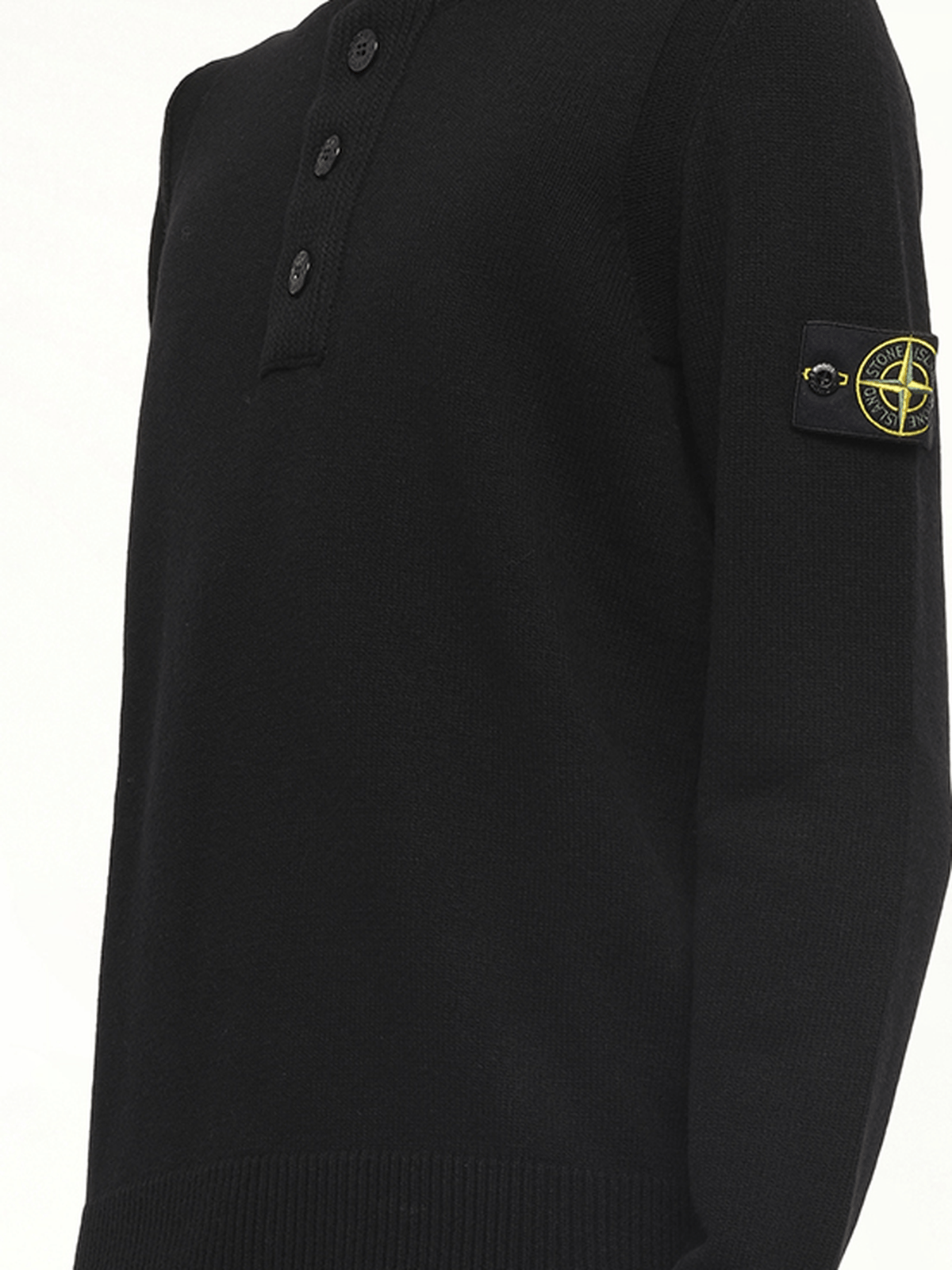 5100040 Lambswool Half-Zip Sweater in Black