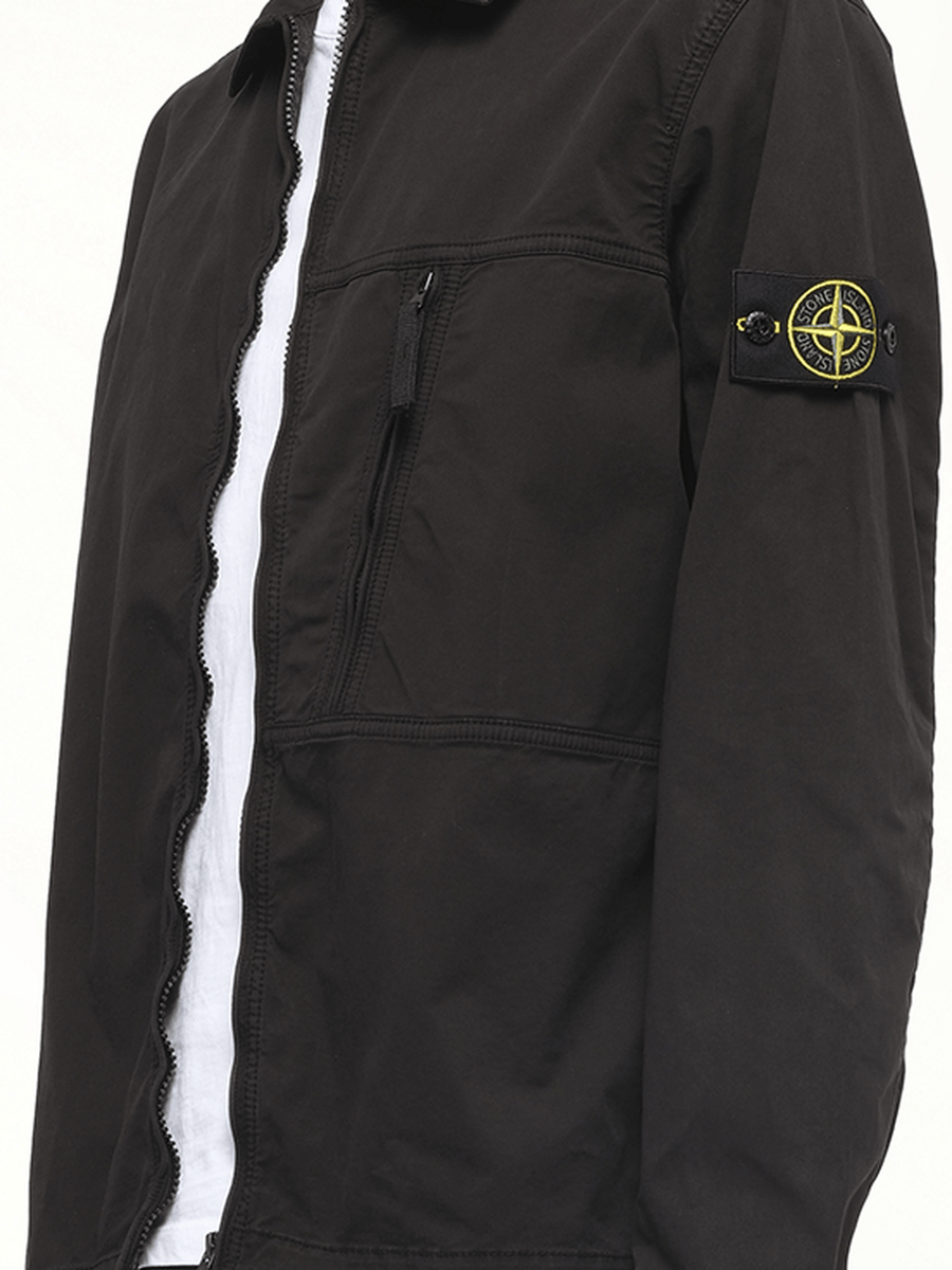 120000 Supima Overshirt in Black