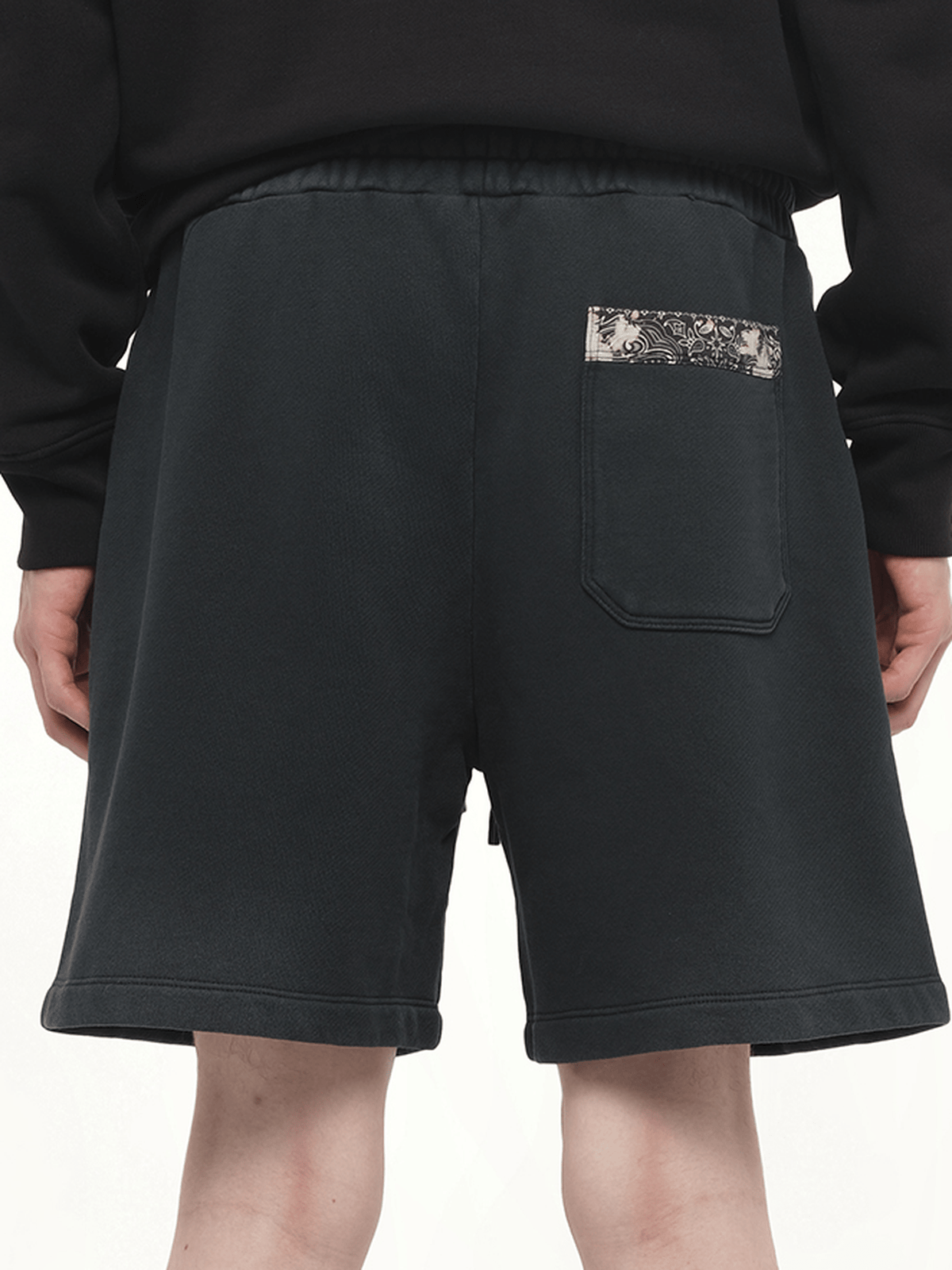 Bleach Bandana Shorts in Black