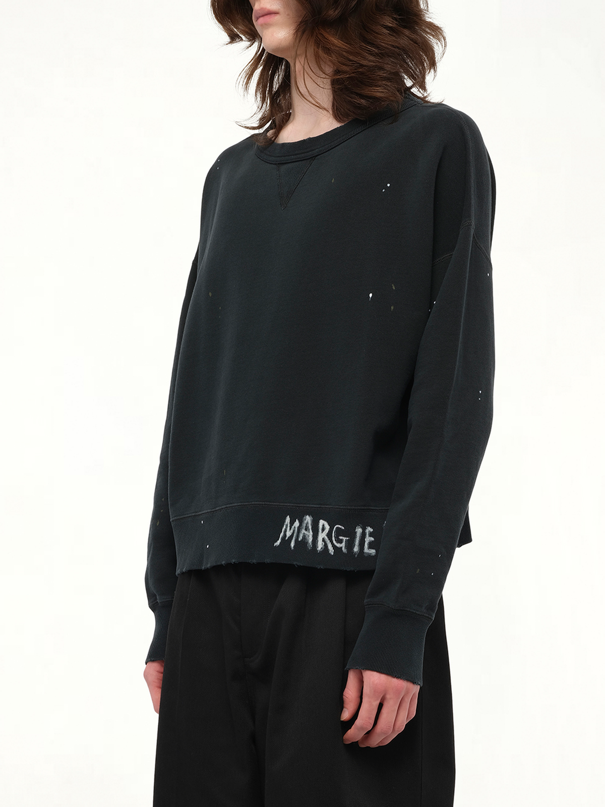 Margiela Sweatshirt in Washed Black