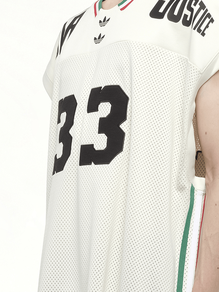 Adidas X Chavarria Jabbar Basketball Jersey in Off White