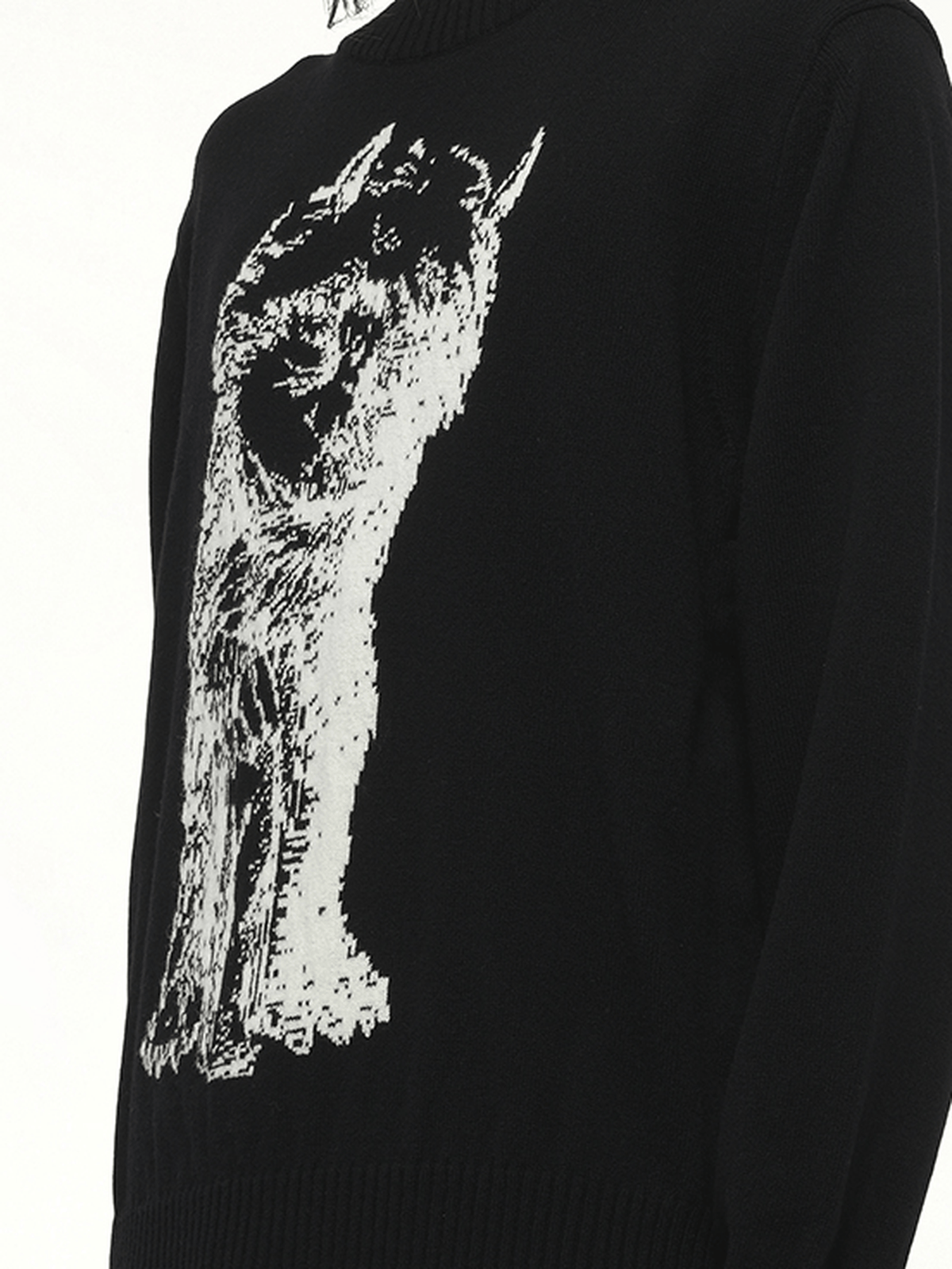 WHERE THE WILD THINGS ARE Wool Knit Pullover in Black