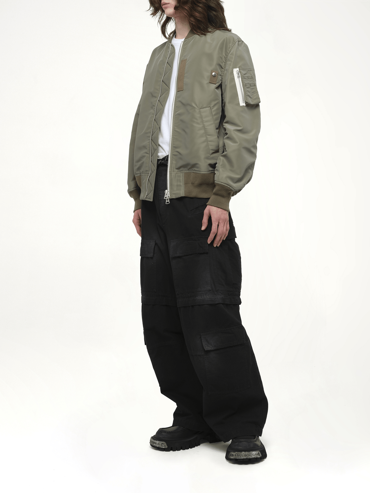 Nylon Twill Blouson in Khaki