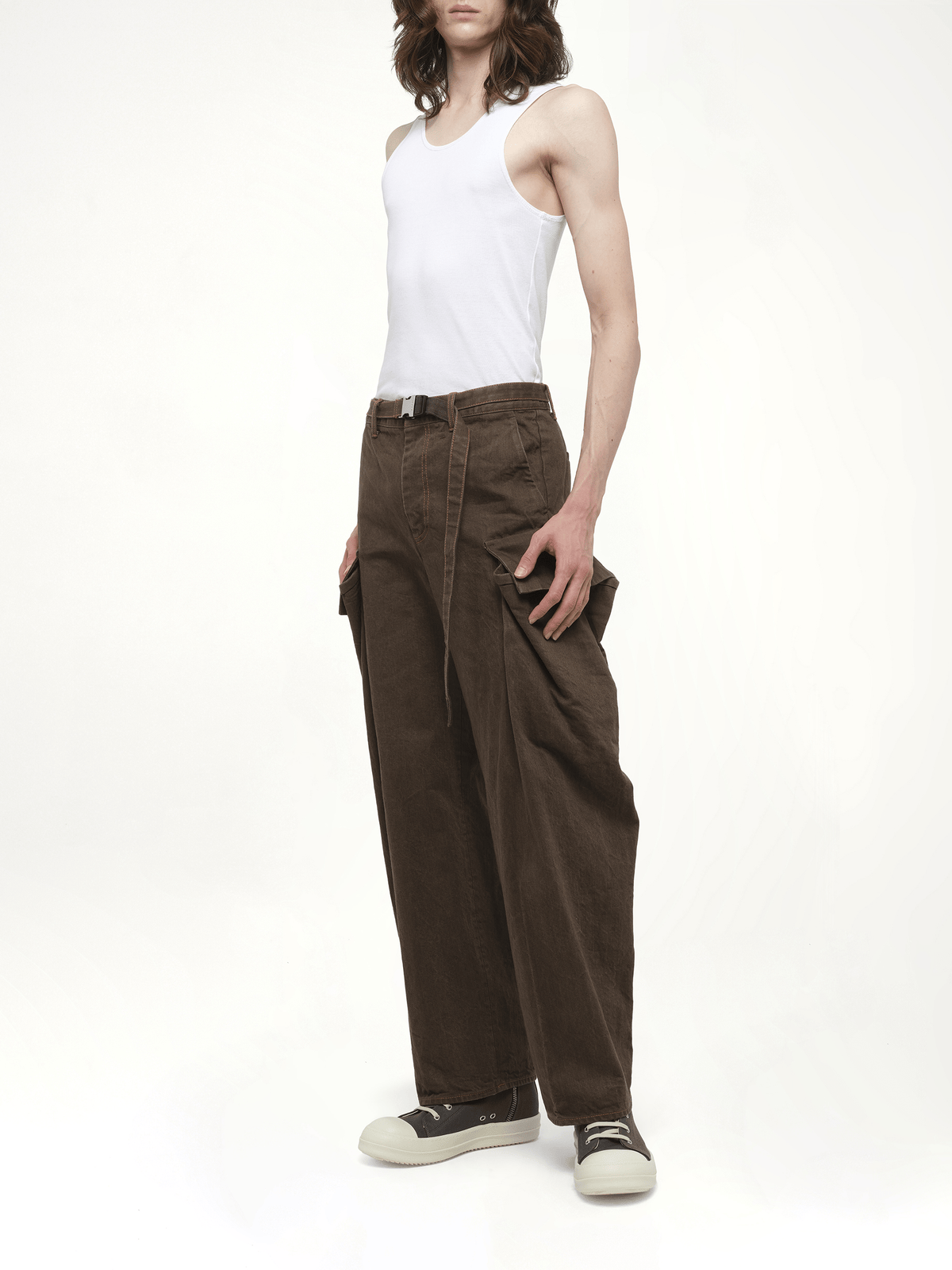 Denim Pants in Brown