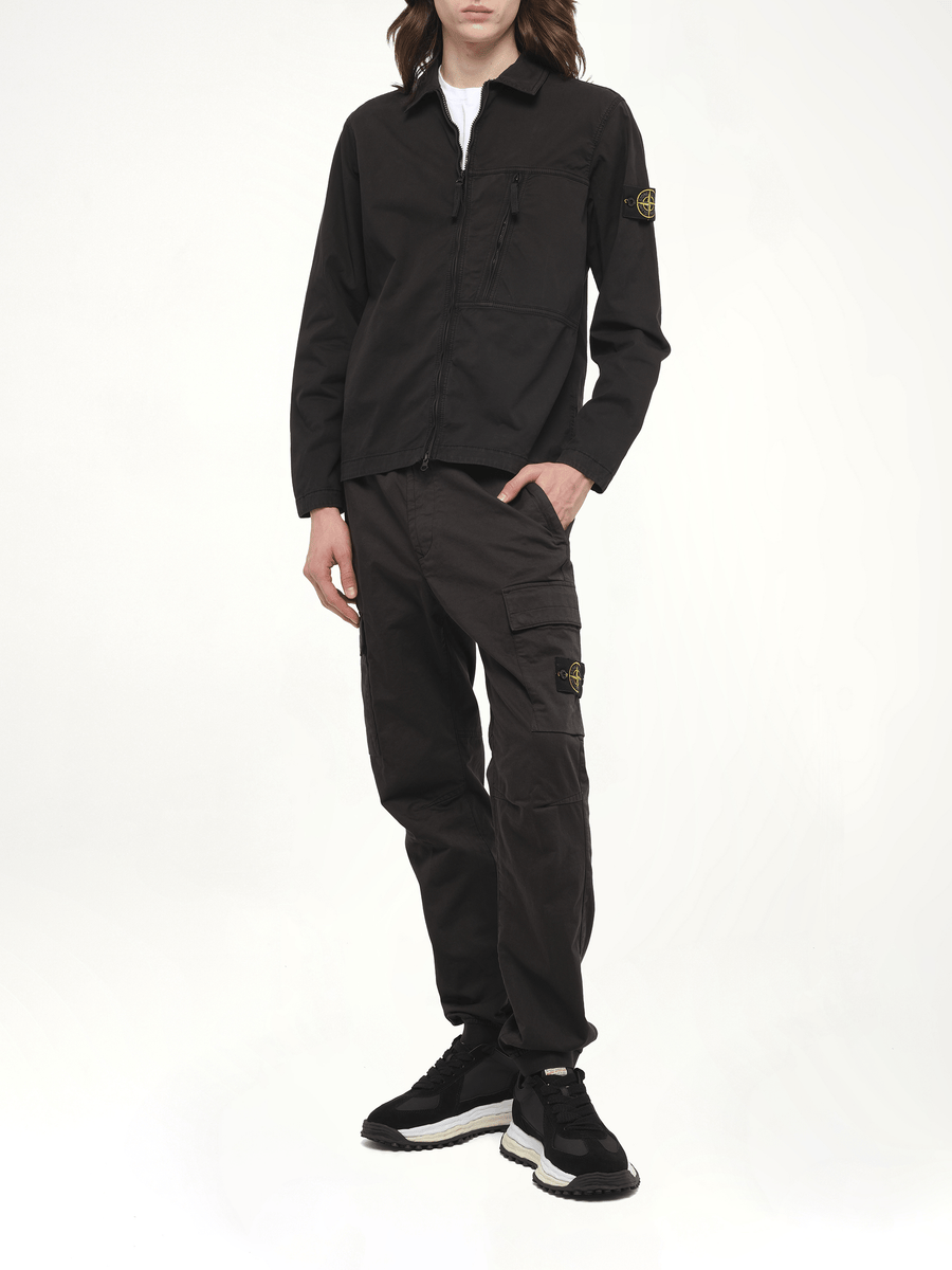 120000 Supima Overshirt in Black
