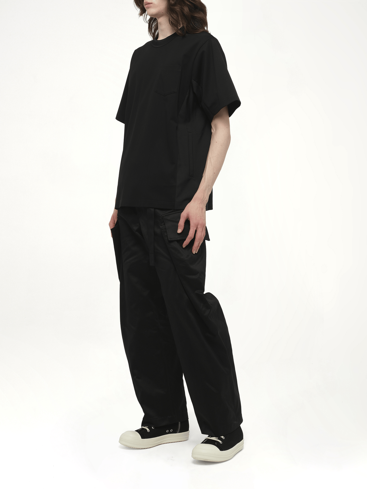 Suiting x Cotton Jersey T-Shirt in Black