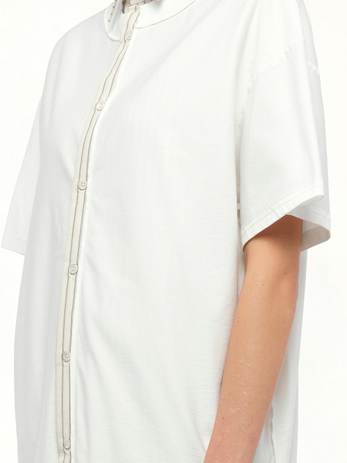 Short-sleeved Top in Off White