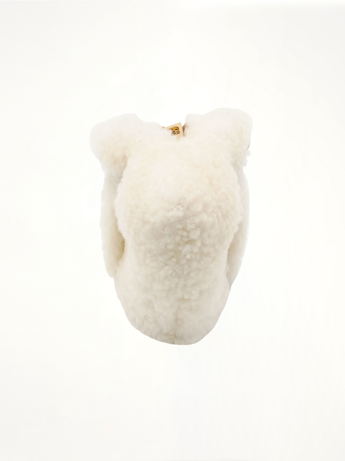 Bunny Coin Purse in Shearling in Natural