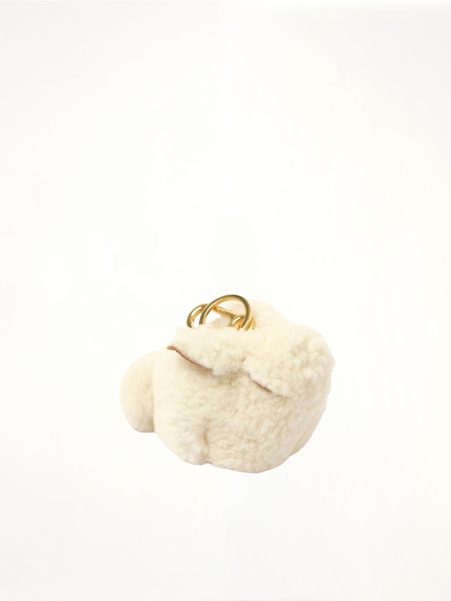 Bunny Charm in Shearling in Natural