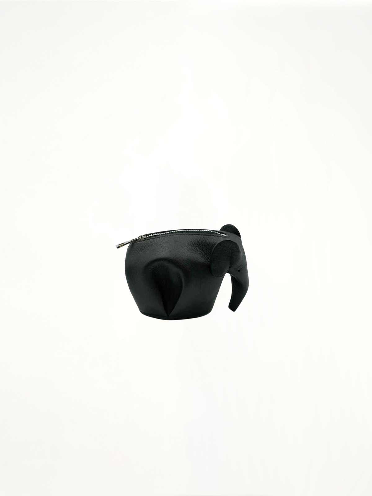 Elephant Charm in Smooth Calfskin in Black