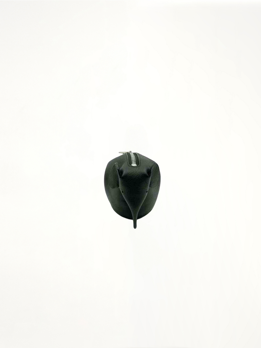Elephant Charm in Smooth Calfskin in Black