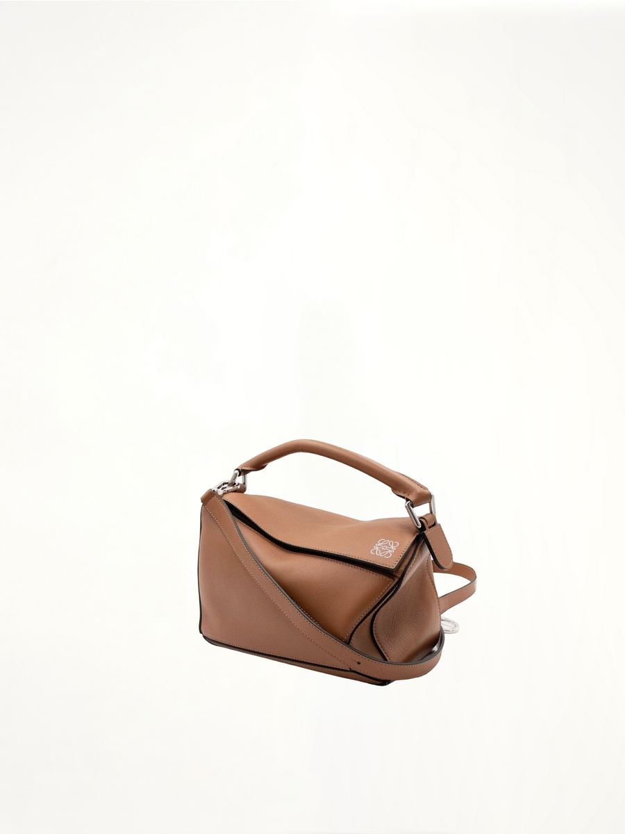Small Puzzle Bag in Classic Calfskin in Tan