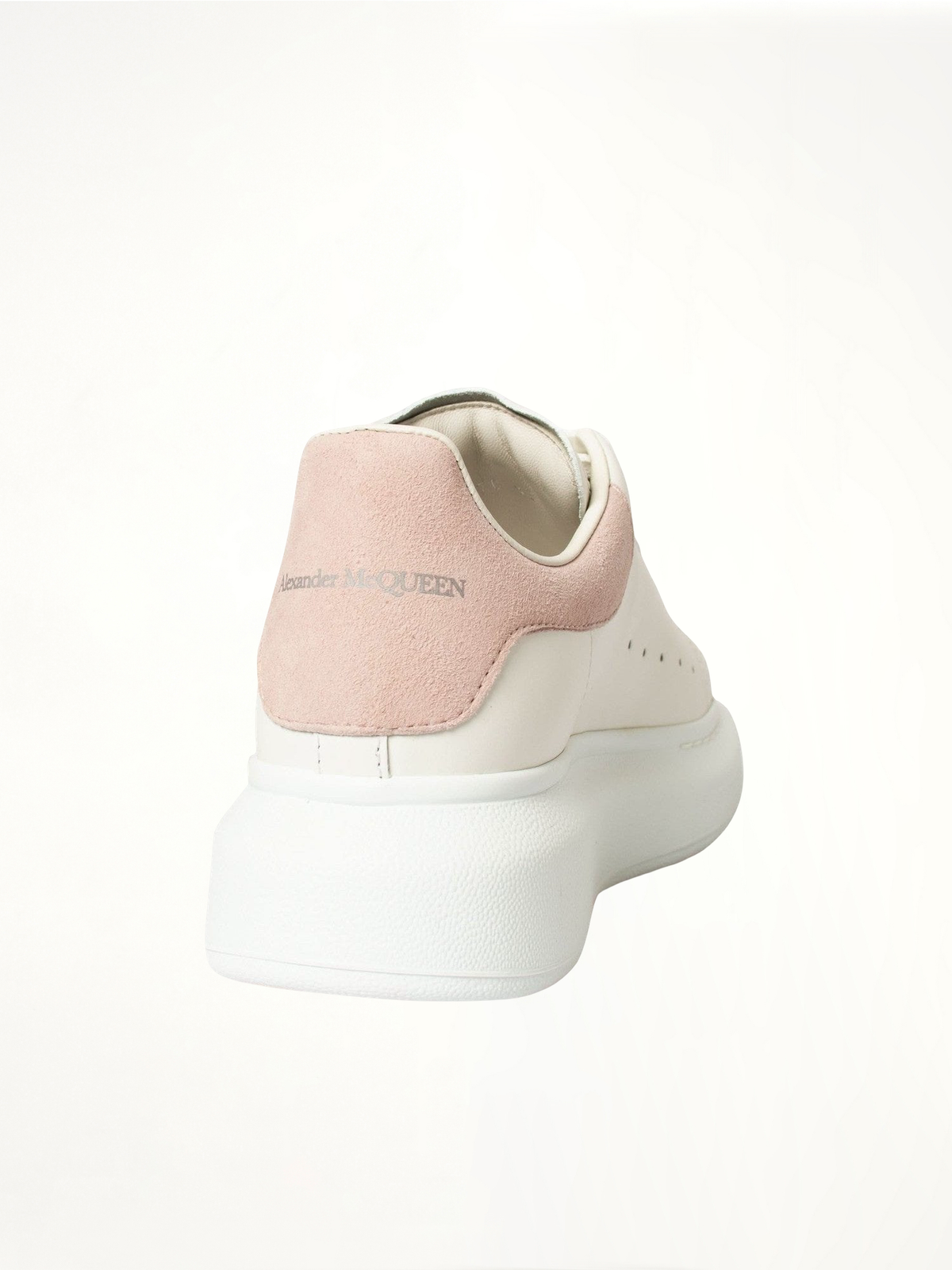 Larry Oversized Sneaker in White/Patchouli Top View | ALEXANDER MCQUEEN