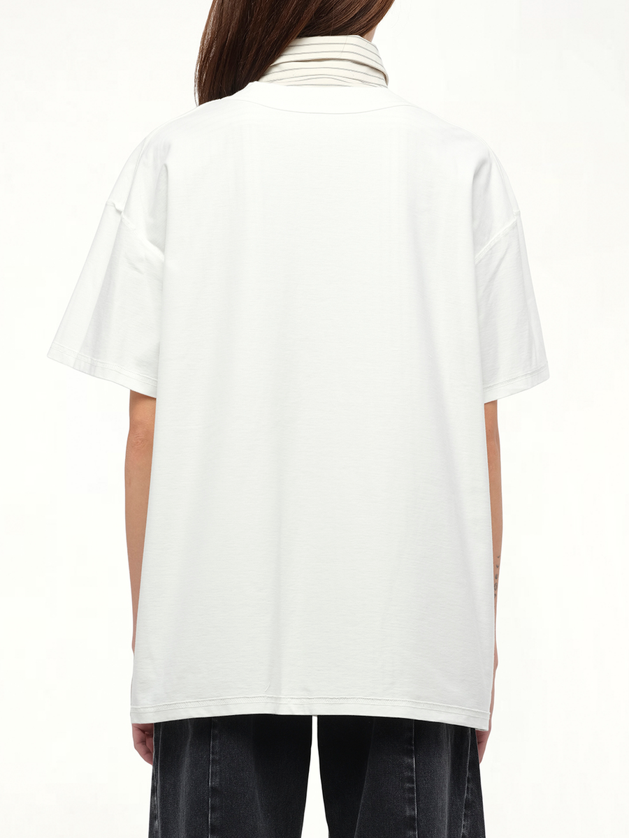 Short-sleeved Top in Off White