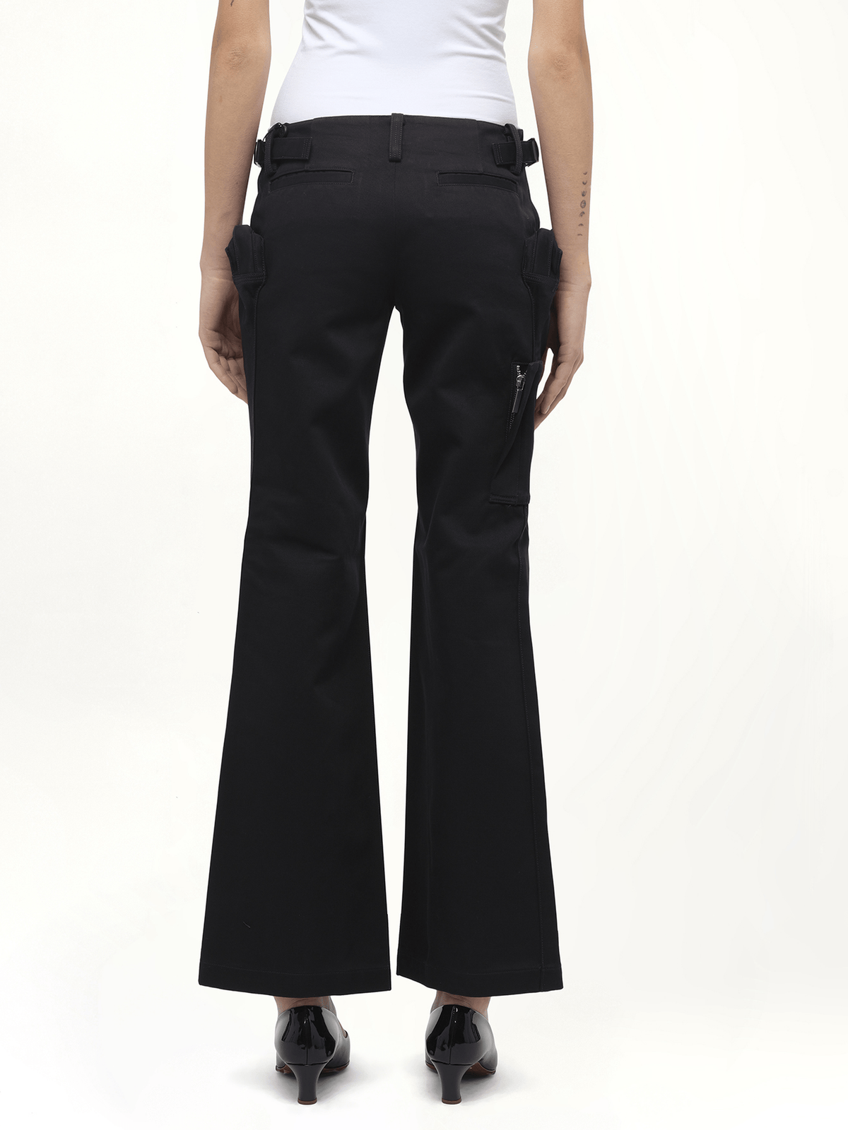 Flared Cargos in Black