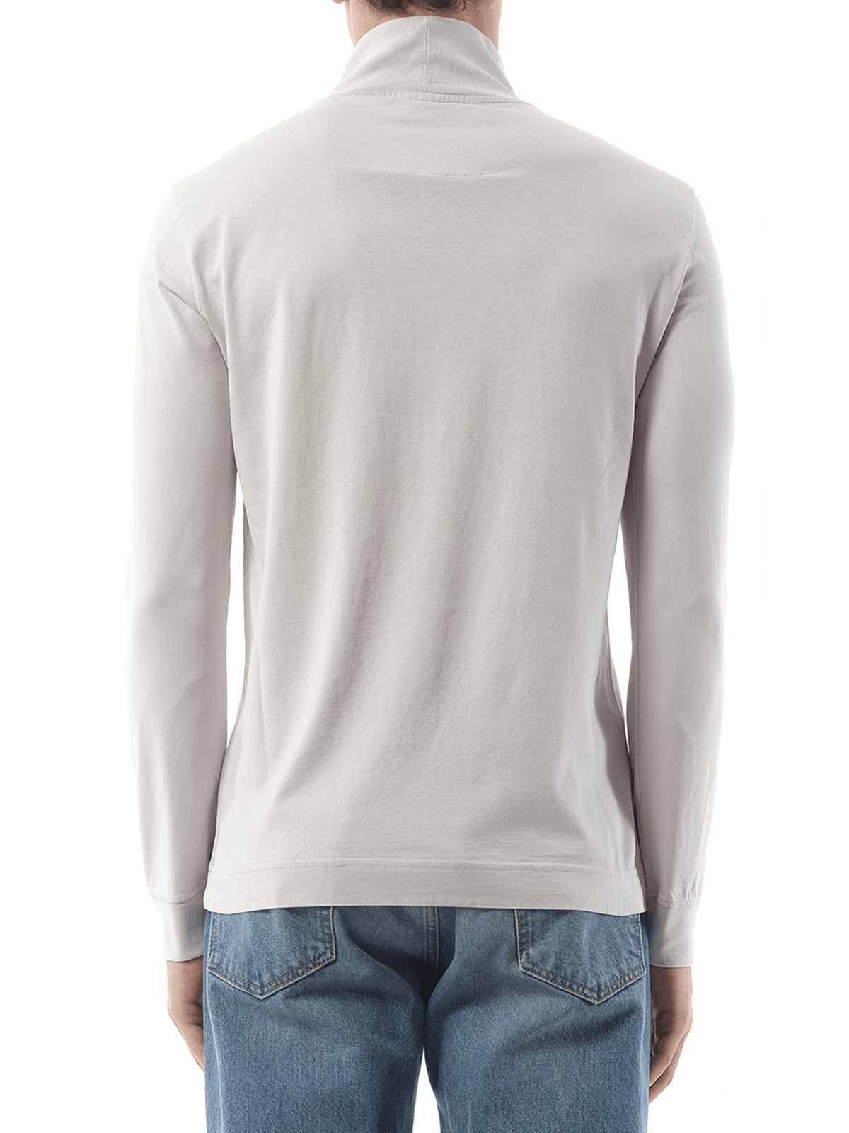 Givenchy Faded Logo Dyed Long Sleeve T-Shirt in Cloud Grey