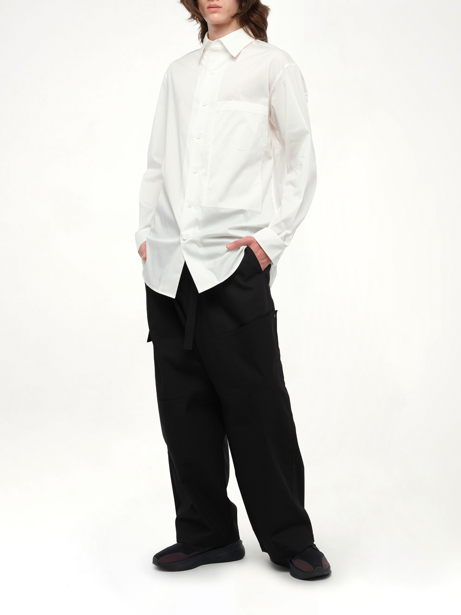 Sporty Cotton Shirt in White