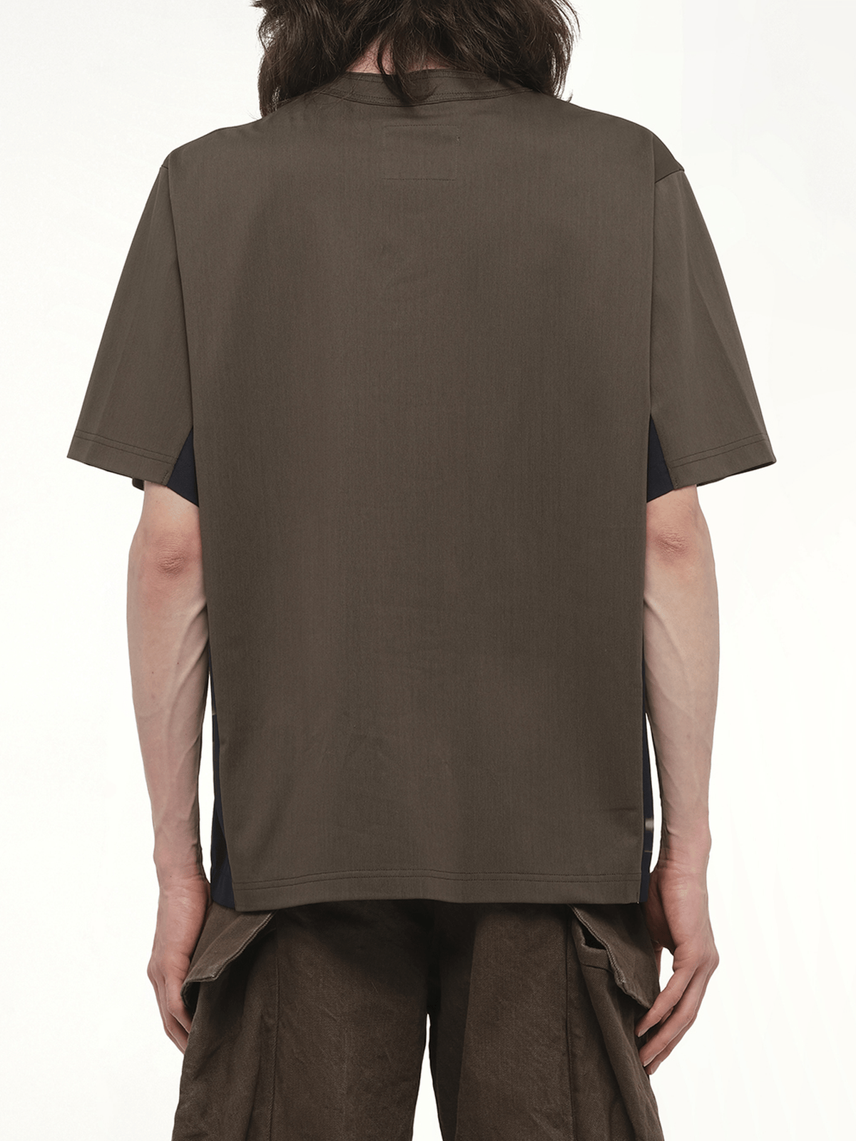 Suiting x Cotton Jersey T-Shirt in Khaki/Navy