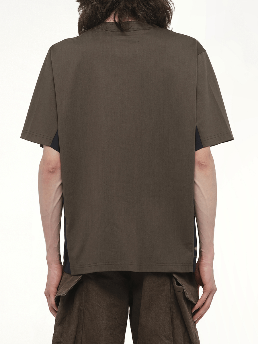 Suiting x Cotton Jersey T-Shirt in Khaki/Navy