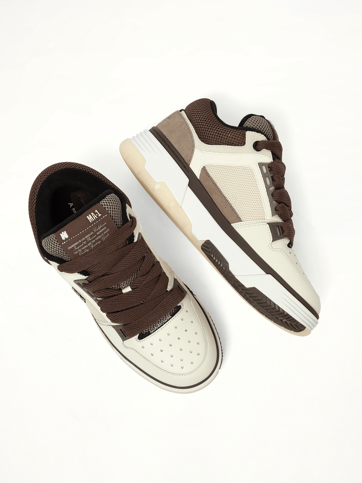 MA-1 Sneaker in Brown Top View | AMIRI