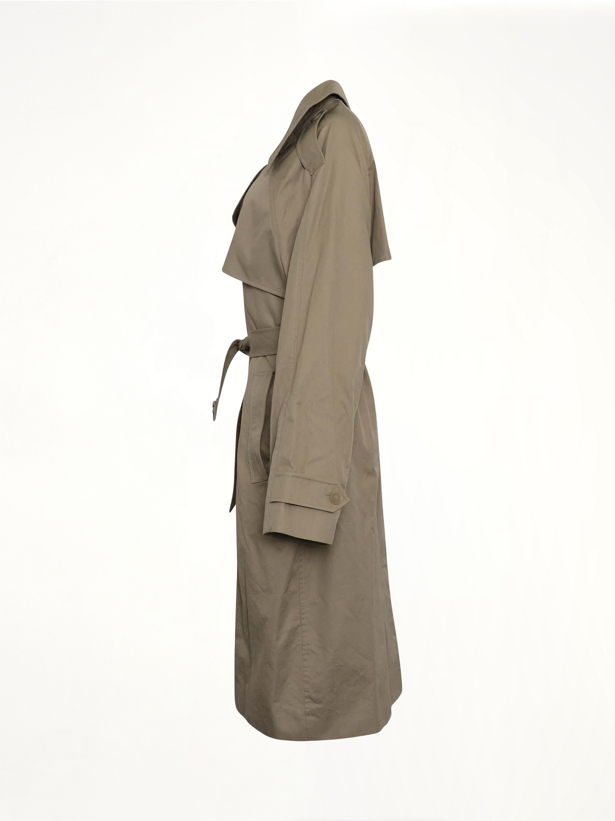 Off Shoulder Trench Coat in Beige