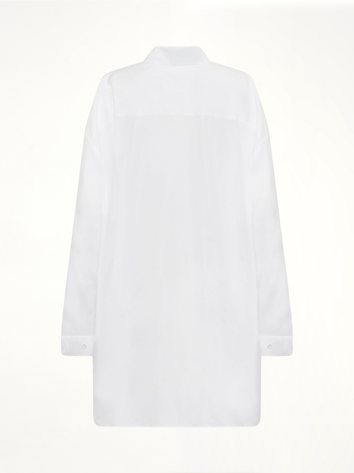 Oversize Cotton Shirt Dress in White