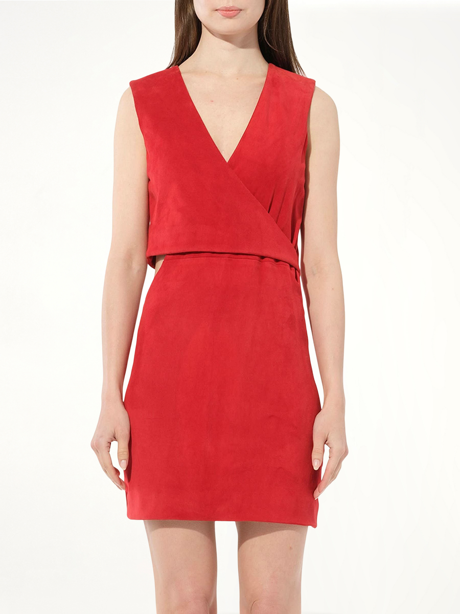 Leather Dress in Red