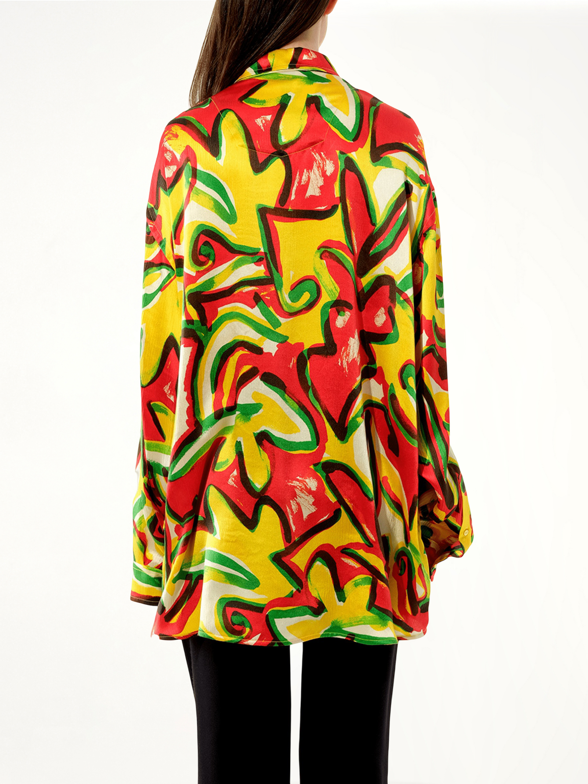 Scarf Flower Shirt in Red