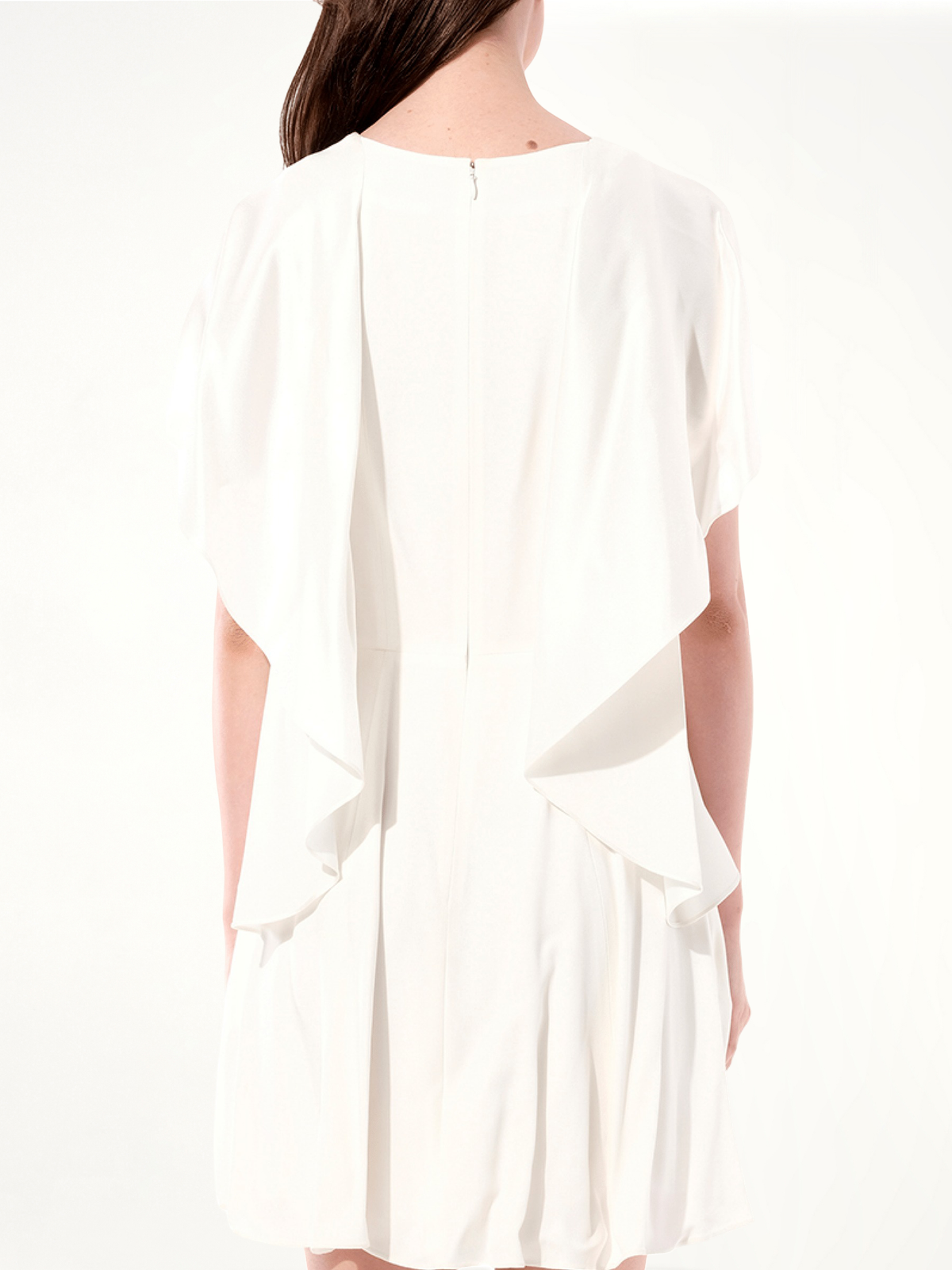 Breezy Romantic Short Sleeve Dress in White