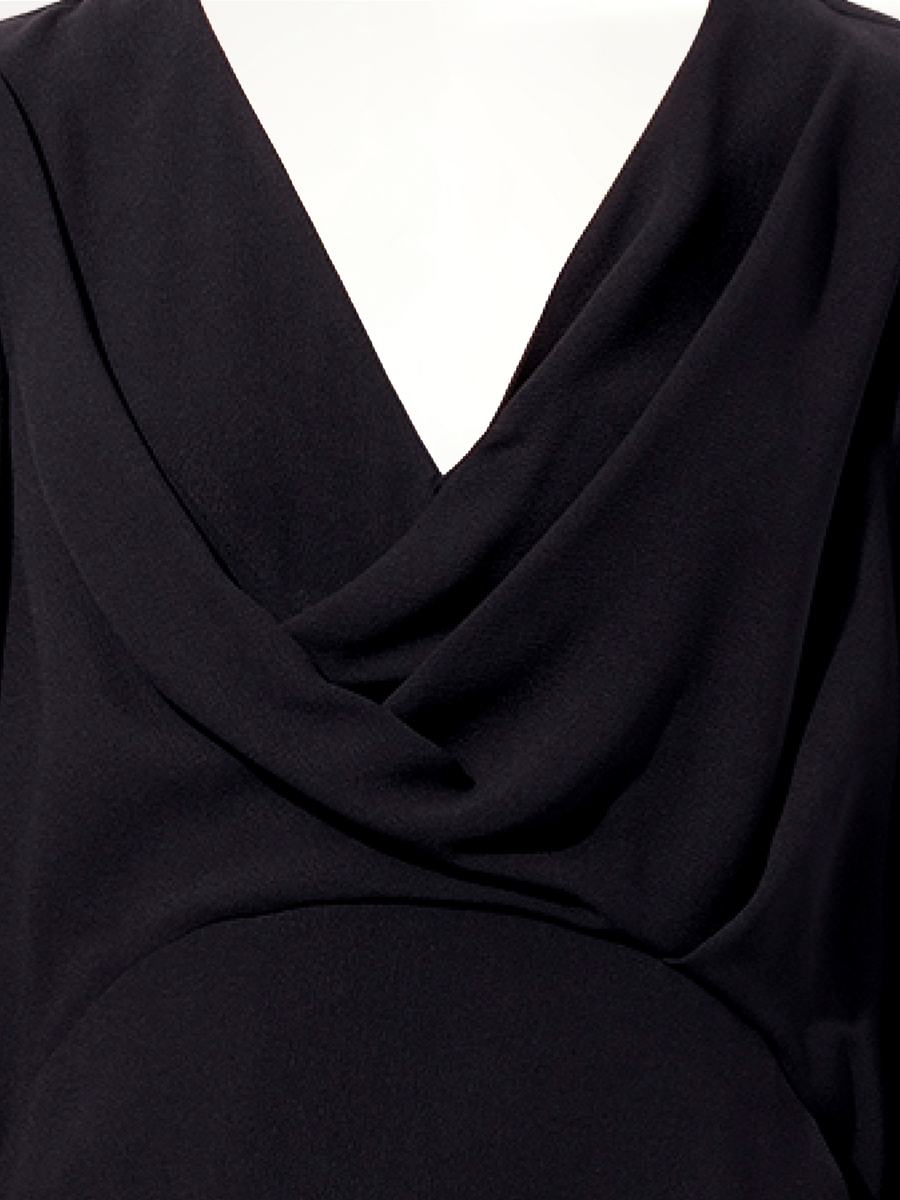 Breezy Long Sleeve Gown in Black