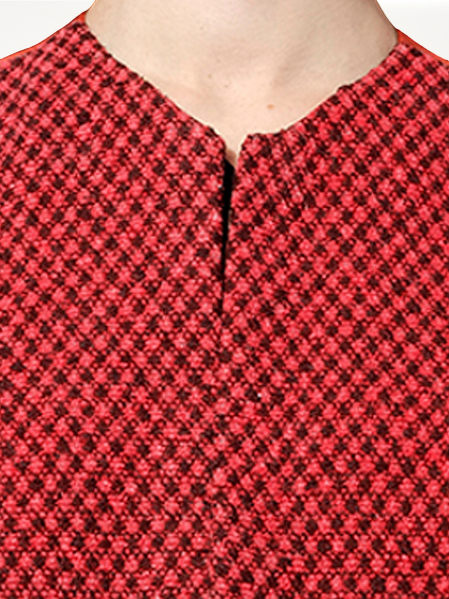 Tweed Jacket in Red/Black