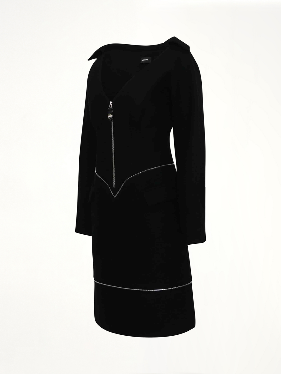 Off-Shoulder Neck Line Dress in Black