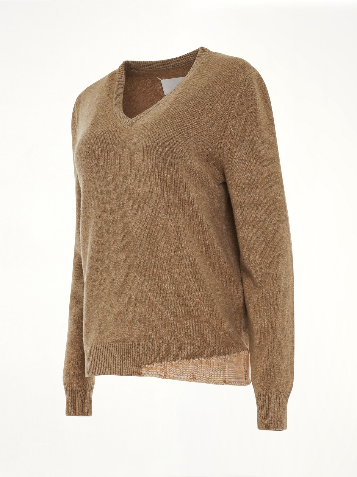 Knit Long Sleeve Pullover in Beige