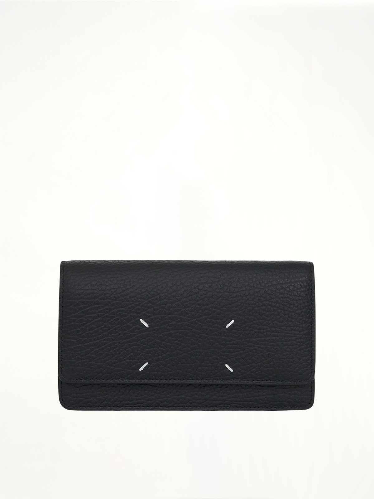 Four Stitches Chain Wallet in Black