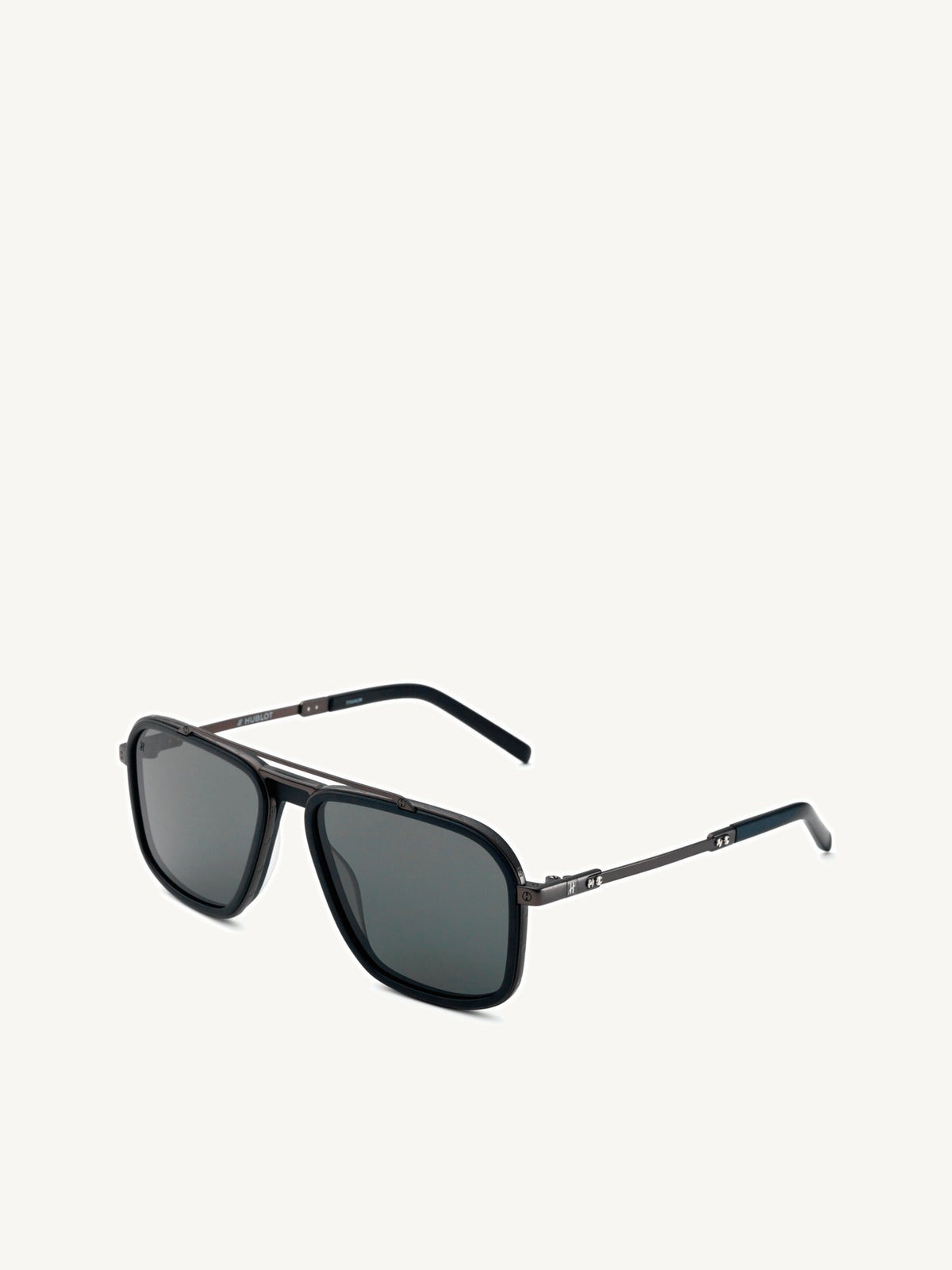 Black Matte Squared Sunglasses with Gradient Smoke Black Lens