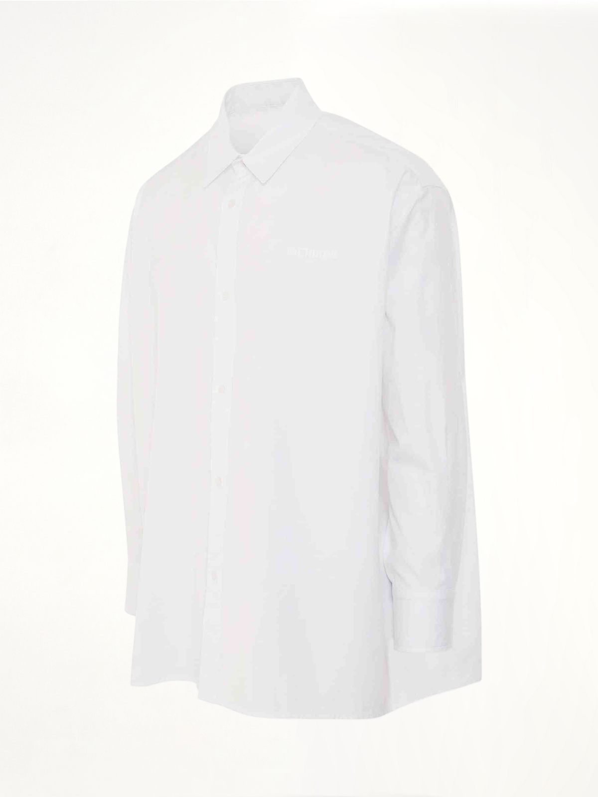 1506 Logo Print Cotton Shirt in White